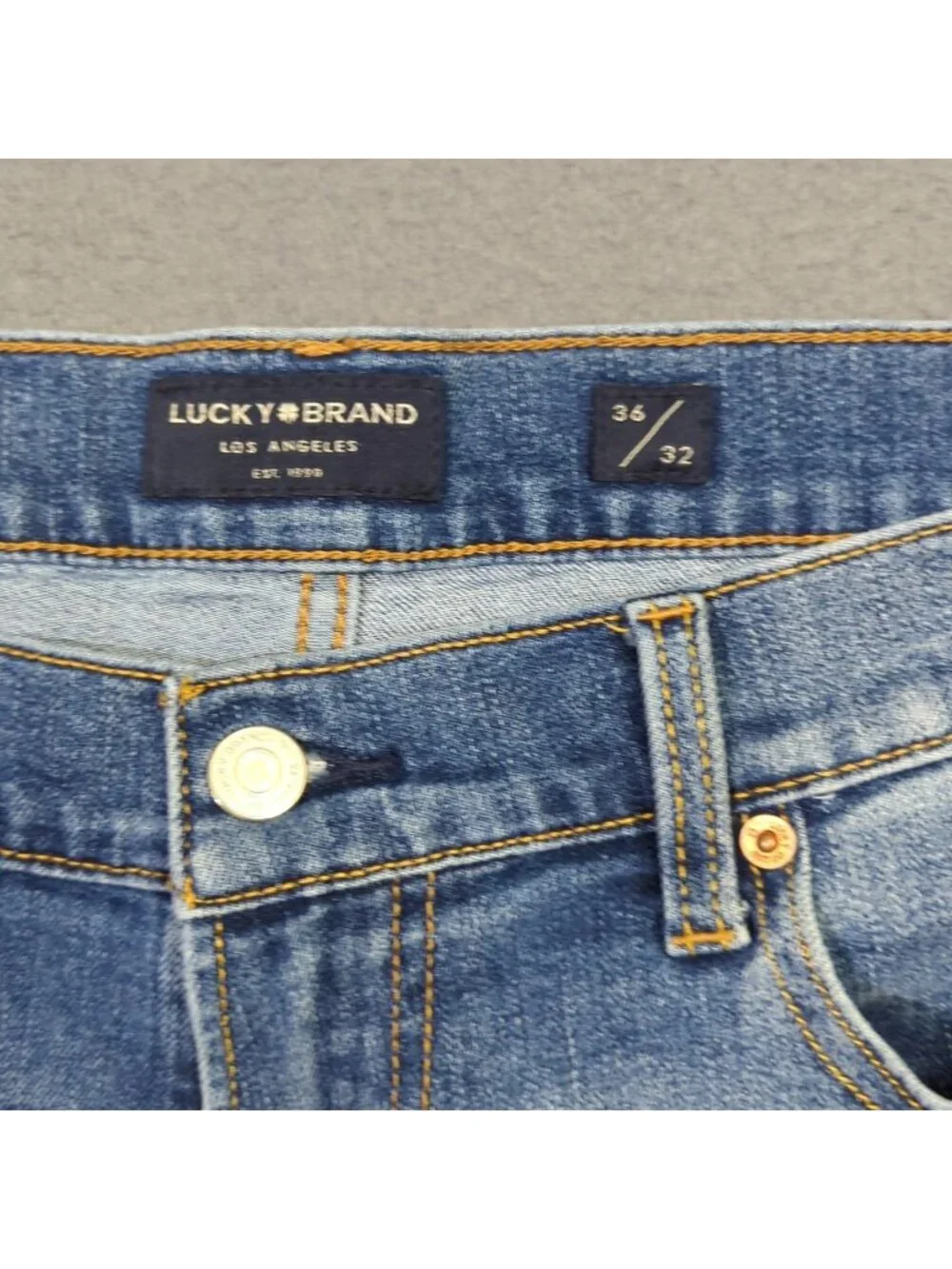 Lucky Brand Jeans Men's 36x32 Fits 36x31 Blue 410 Athletic Slim Denim